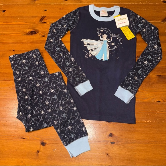 RaRE Hanna Andersson Elsa Frozen Organic Cotton Pajamas size 150/12